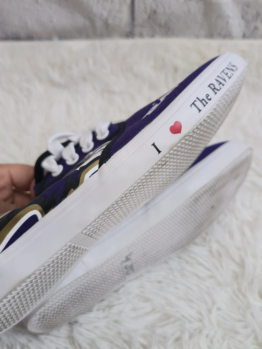 Baltimore Ravens Women's Purple Logo Canvas Sneakers